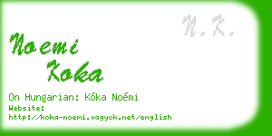 noemi koka business card