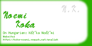 noemi koka business card